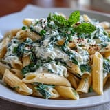 Creamy Pea and Ricotta Pasta with Mint, a light and fresh vegetarian dish perfect for spring. Tender pasta tossed with sweet peas, creamy ricotta, and bright lemon zest, topped with fragrant mint and Parmesan. Serve warm for a quick and satisfying dinner that celebrates seasonal flavors.