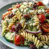 Summer Pasta Salad Greek Style