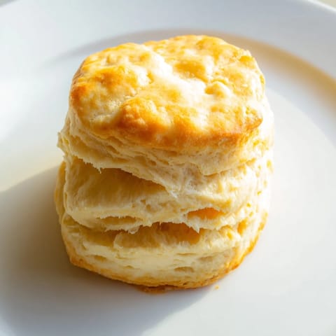 Flaky layers of delicious buttermilk biscuits, perfect for showcasing your baking skills at breakfast.