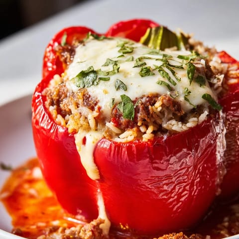 Colorful bell peppers filled mix