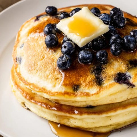 Fluffy Blueberry Pancakes