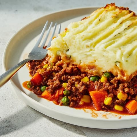 This homemade Shepherd's Pie offers a delicious mix of textures and comforting flavors in every bite.