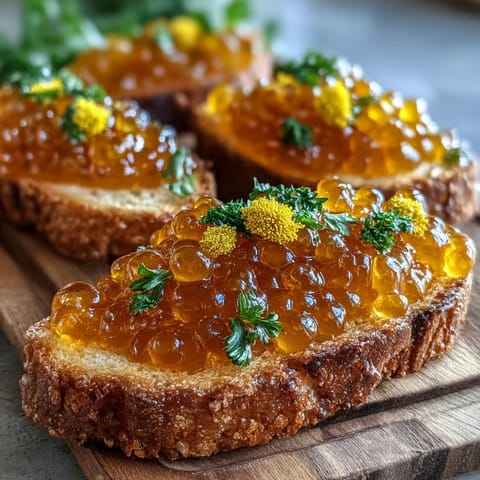 Dandelion jelly with golden petals and a soft, honey-like hue, perfect for breakfast spreads.
