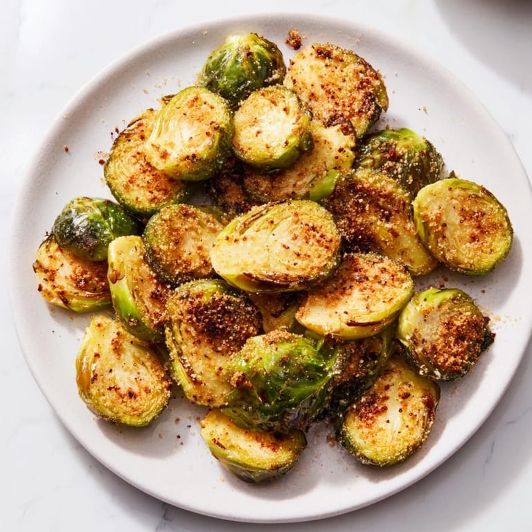 Perfectly caramelized Roasted Brussels Sprouts, glistening with olive oil and seasoned to perfection for dinner.