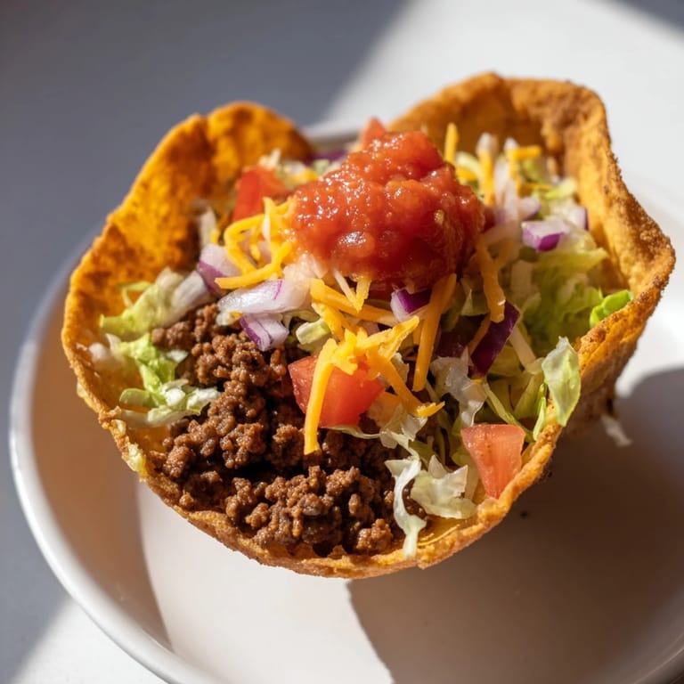 These American-Style Tacos feature crispy shells overflowing with savory beef and fresh toppings, ready to enjoy.