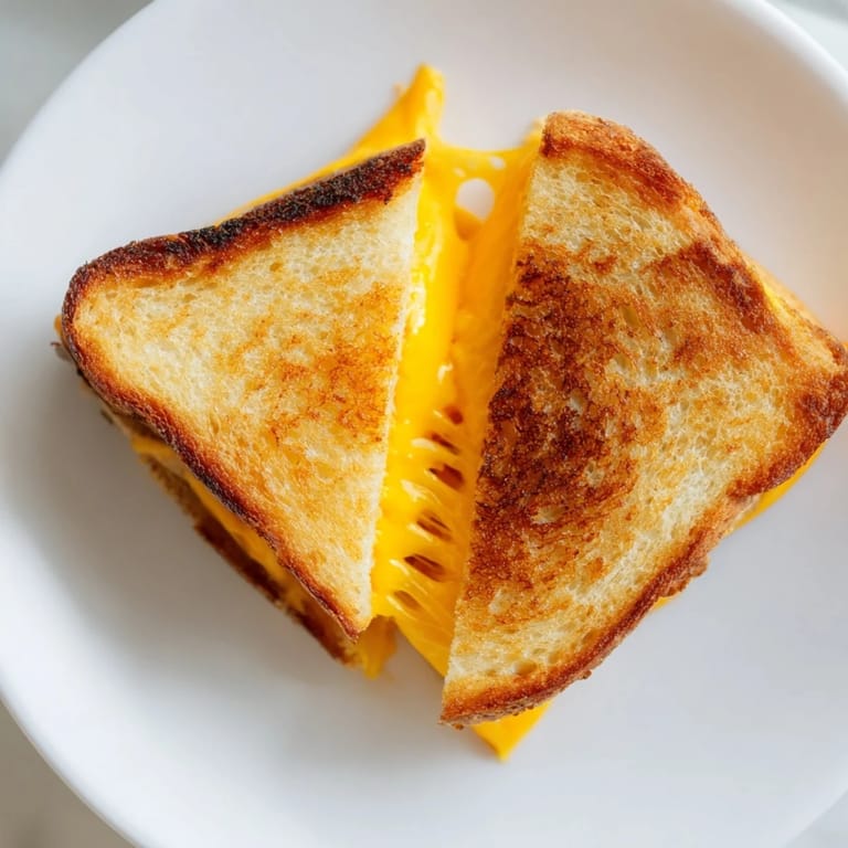 Buttery, crisp edges and gooey cheese: the ultimate American grilled cheese sandwich.