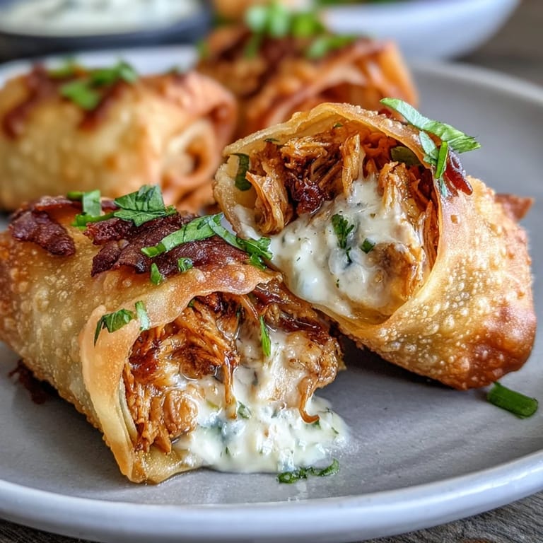 A close-up of Mini Chicken Chimis with Jalapeño Cream Cheese reveals melted filling and chopped cilantro, arranged on a festive appetizer platter.