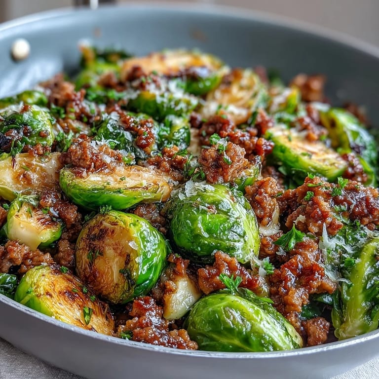 Fresh lemon juice and grated Parmesan garnish this vibrant skillet meal plated for a weeknight dinner.