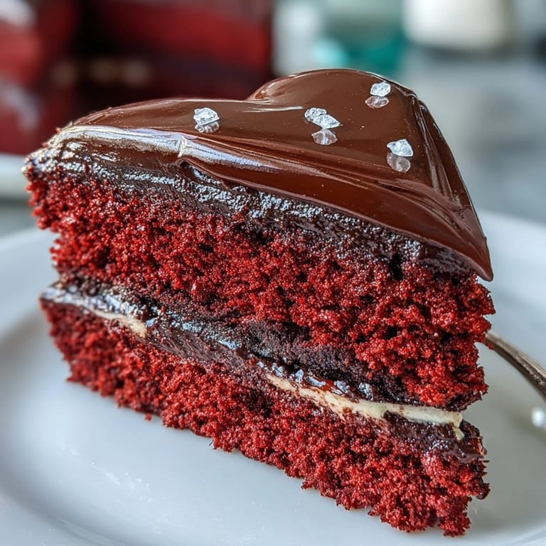 Sliced wedge of Red Betty Boop Heart Cake reveals a soft red crumb next to the classic pop art topper.