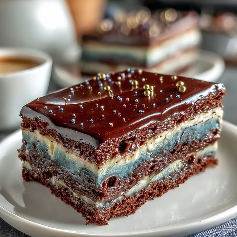 Stunning galaxy cake design with marbled colors and shimmering stars, an eye-catching dessert for special events.