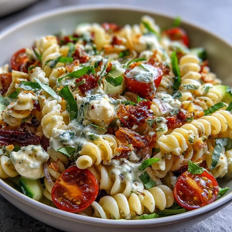 Refreshing Easy Picnic Pasta Salad with Italian Dressing, perfect for summer gatherings with crisp veggies and zesty herbs.