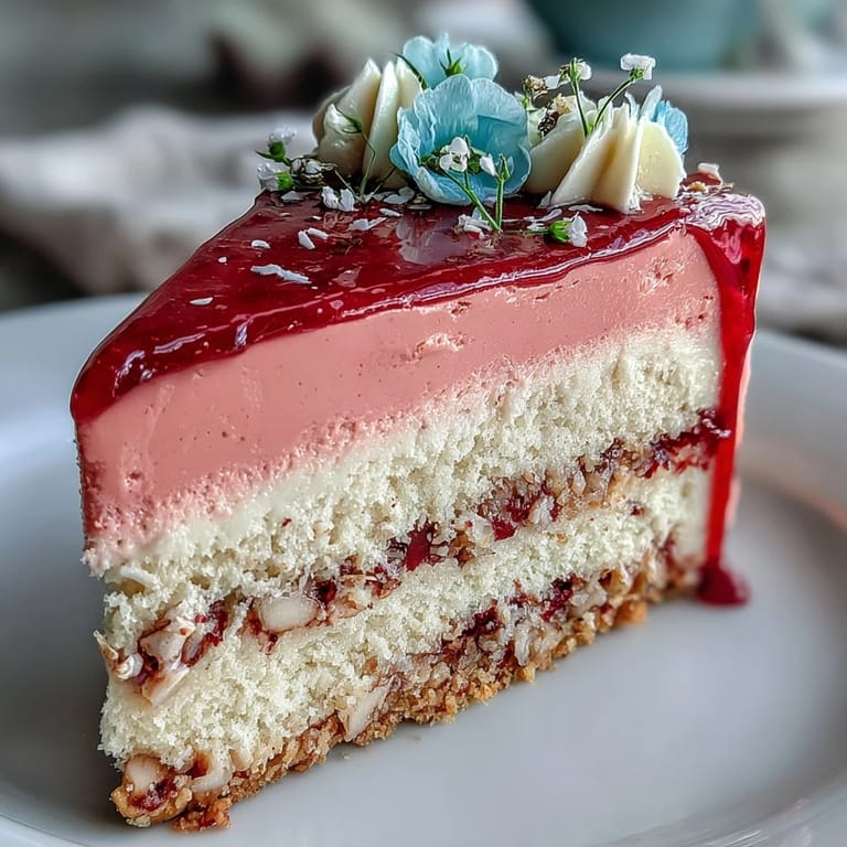 Soft vanilla cake tiers frosted in gradient pink buttercream, topped with fresh flowers—perfect for celebrating Mothers Day in style.