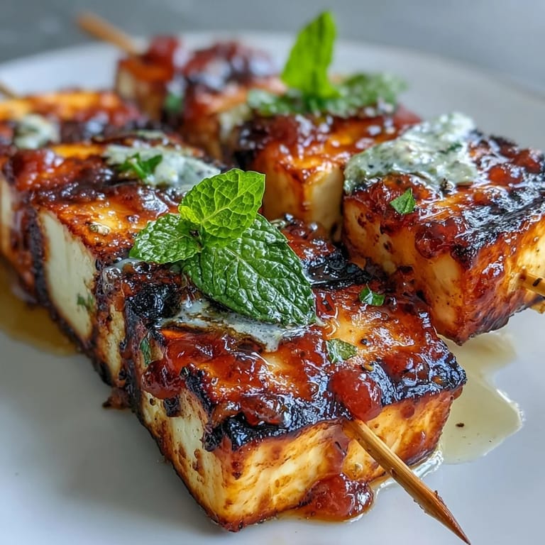 Mediterranean halloumi and watermelon skewers ready for outdoor grilling enjoyment.