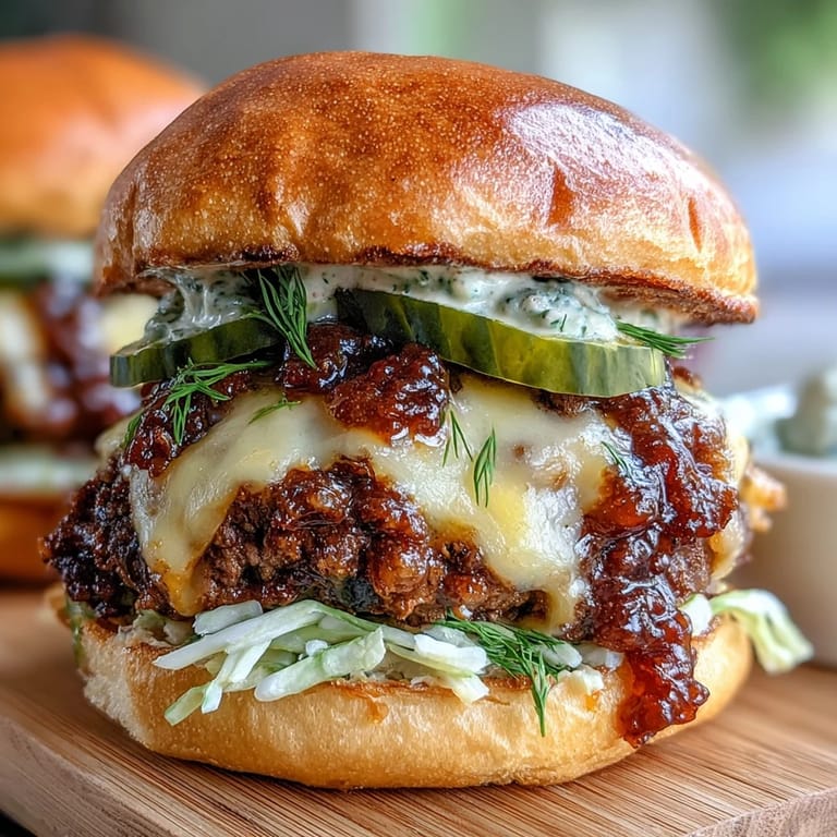 Golden brioche buns loaded with crispy smash burger sliders and zesty secret sauce.