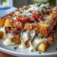 Warm, melty Derby Party Hot Brown Sliders on brioche buns with turkey, bacon, and creamy Mornay sauce, perfect for gatherings.